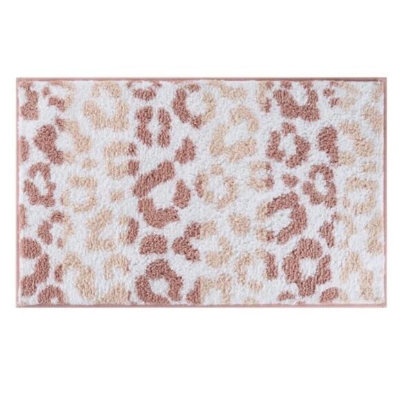 Juicy Couture Set of 2 Pink Ombre Leopard Print Absorbent Quick Dry Bath Mats - Picture 4 of 15